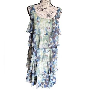 Connected ruffle mini sleeveless dress size 12